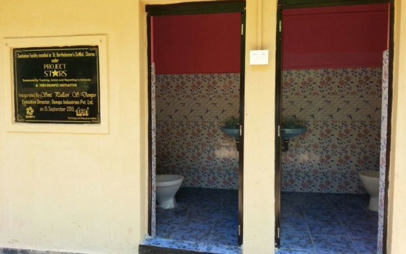 Sanitation facility built at St Bartholomews School Goa