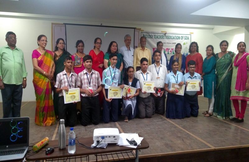 Chief Guest for the Bio Tag Quiz, Dr. Hiremath, Administrator of DCT’s Shri. Rajesh Bhatiker, Principal Mrs. Rupa Khope and the president of Bio Ta